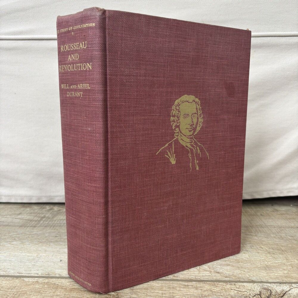 Vtg Rousseau & Revolution Hardcover Coffee Table Book History Civilization Decor